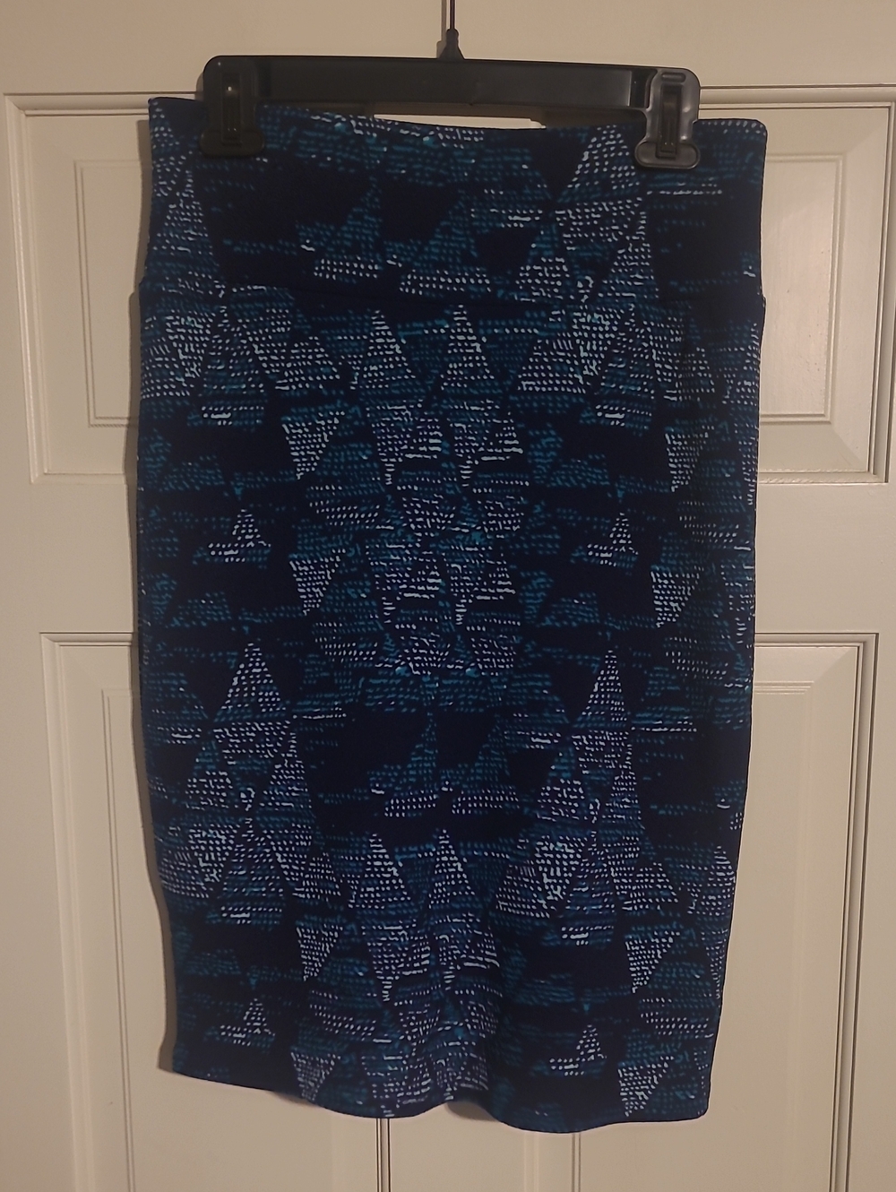 LuLaRoe Navy & Teal Geometric Pencil Skirt Size S